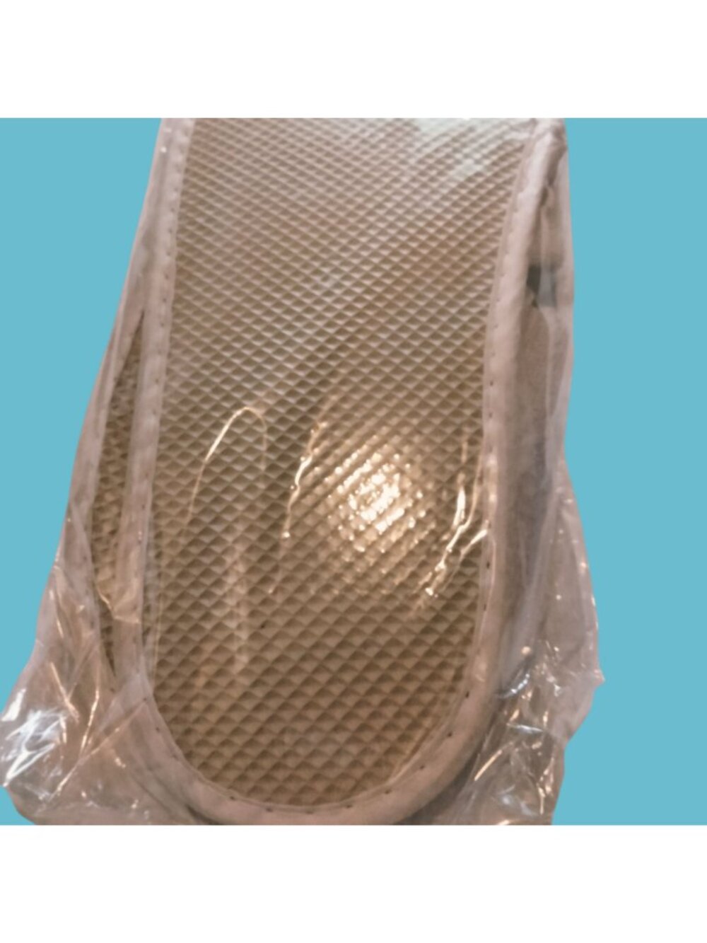 White Open Toe Spa Slippers Non-Slip Sole One Size New Sealed - Picture 3 of 5